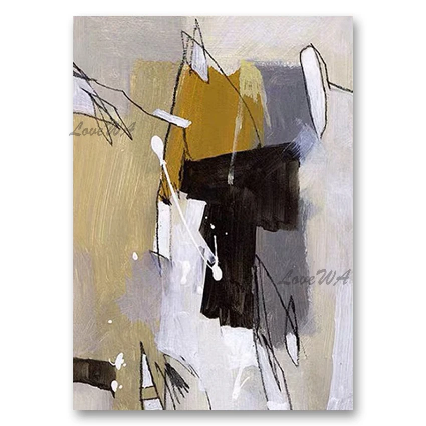 

Modern Latest Design Abstract Oil Painting Canvas Art Wall Hanging Frameless Acrylic Wall Decor Picture Import Hot Sell Artwork
