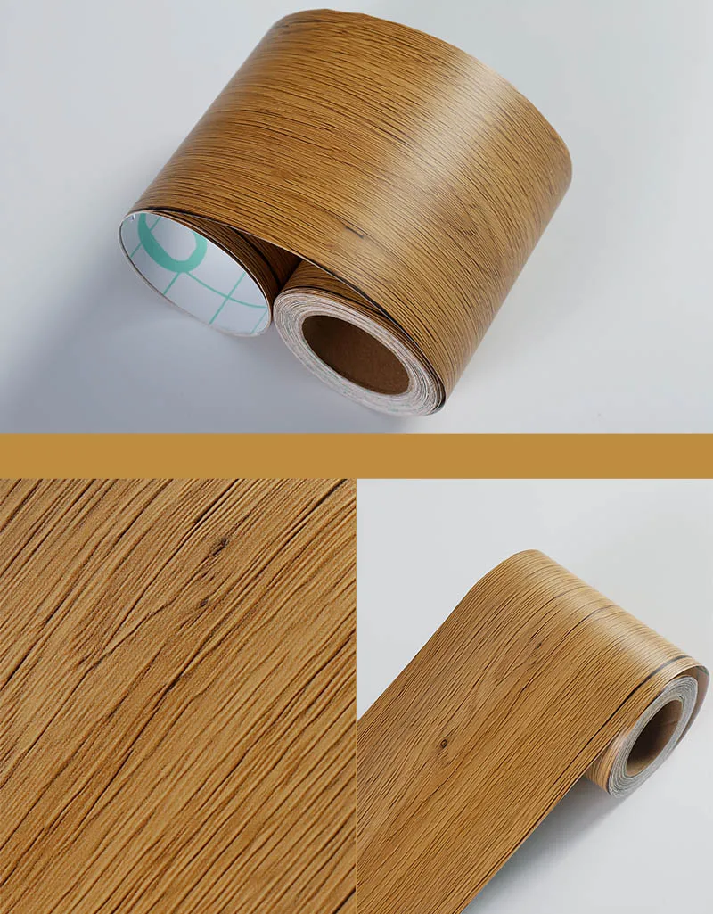 Wood HT 10 м линия талии наклейки на стену деревянный мраморный плинтус Водонепроницаемый самоклеющиеся кухня угловая граница обойная панель декоративная пленка - Цвет: Wood HT