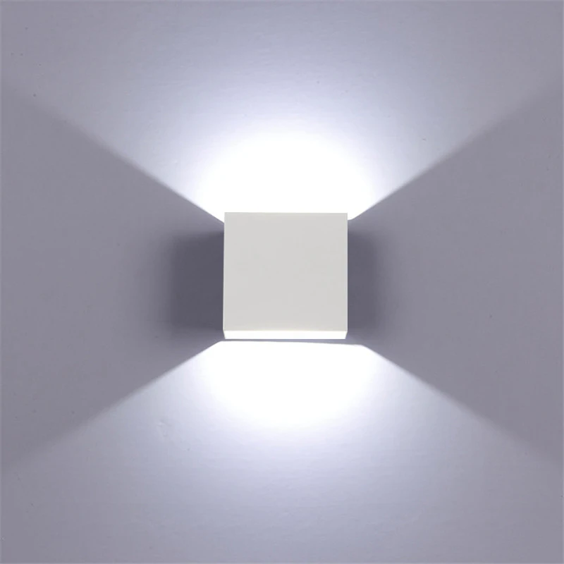 

Indoor Wall Lamp 6W LED Luminaire Aisle Square Wall Sconce Bedroom LED Wall Lights White/Black Color