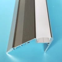 free shipping 2mpcs 50mlot anodized stair step aluminium profile for led strips and led stair channel for step ladders lights