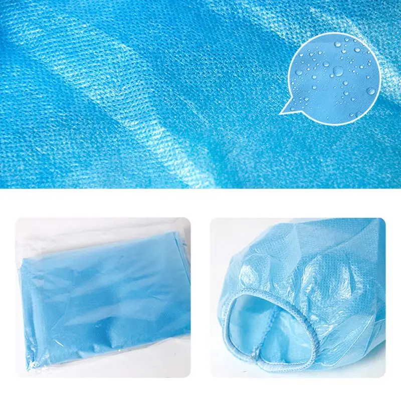 

Unisex Blue Disposable Non-Woven Protective Clothing PE Film Coated Isolation Gowns Anti-Fog Dustproof Coverall
