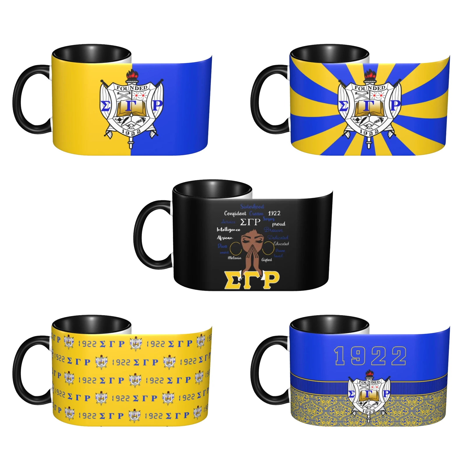 

Sigma Gamma Rho 1922 SGR 11 OZ Ceramic Coffee Mug with Handle Tea Cup for Cocoa Milk Cereal Drinks Mug