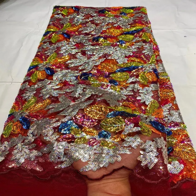 

Африканская кружевная ткань 2020, высококачественное кружево с блестками, нигерийская кружевная ткань для свадебвечерние платья ML8853