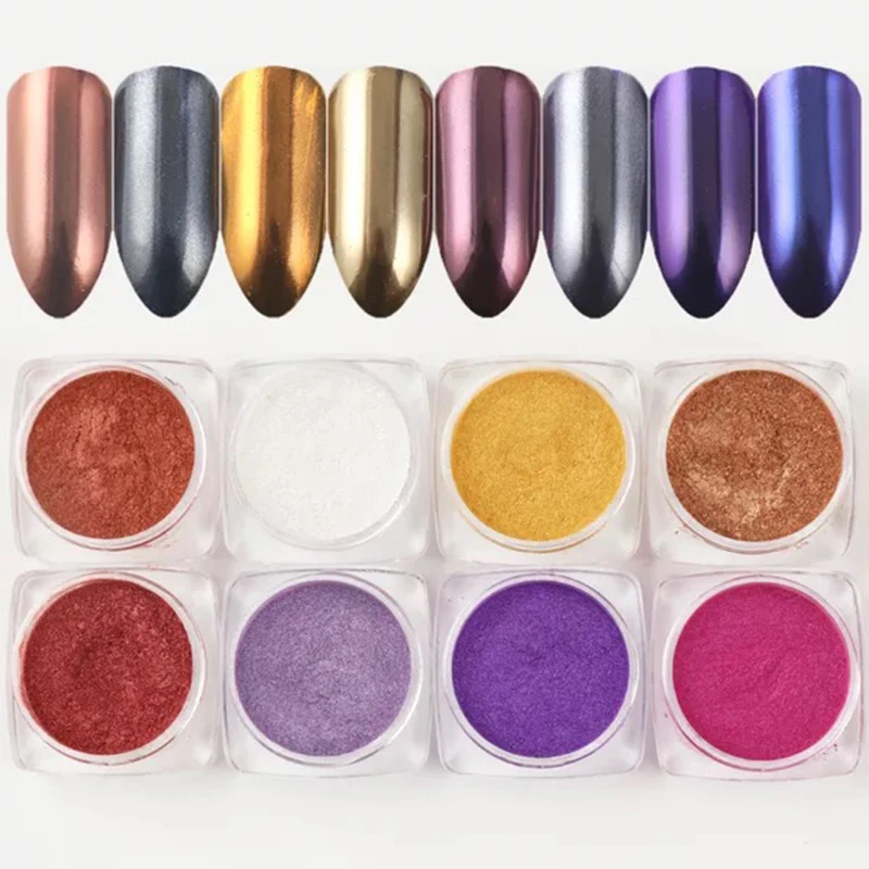 2g Блестящий Порошок для ногтей пигмент единорога хром порошок с зеркальным