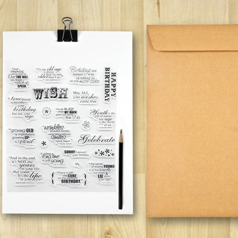 Взросления Силиконовые DIY прозрачные наклейки материалы для скрапбукинга