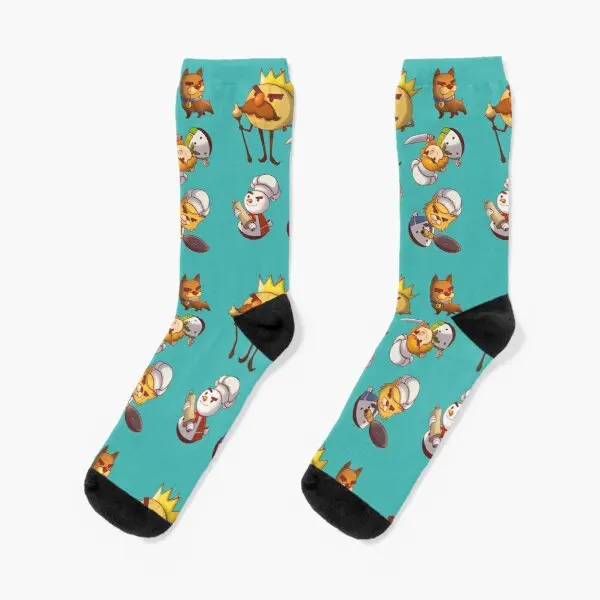 

Overcooked Crew Socks Mens Women Knee High Black Best Ankle