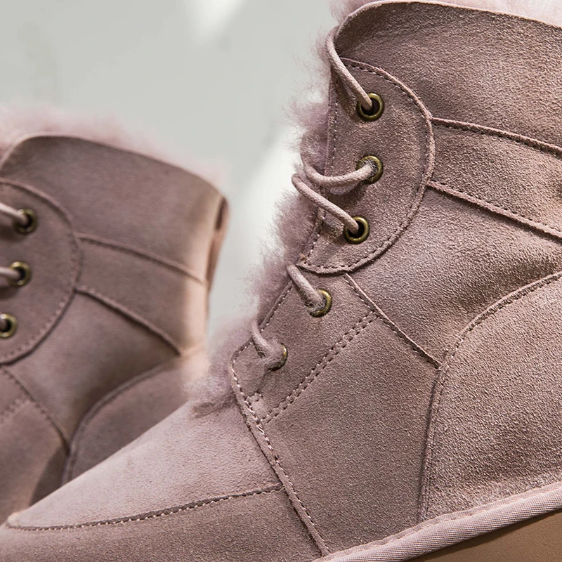 Женские зимние ботинки коллекция 2019 года на овечьем меху новые женские Ботинки