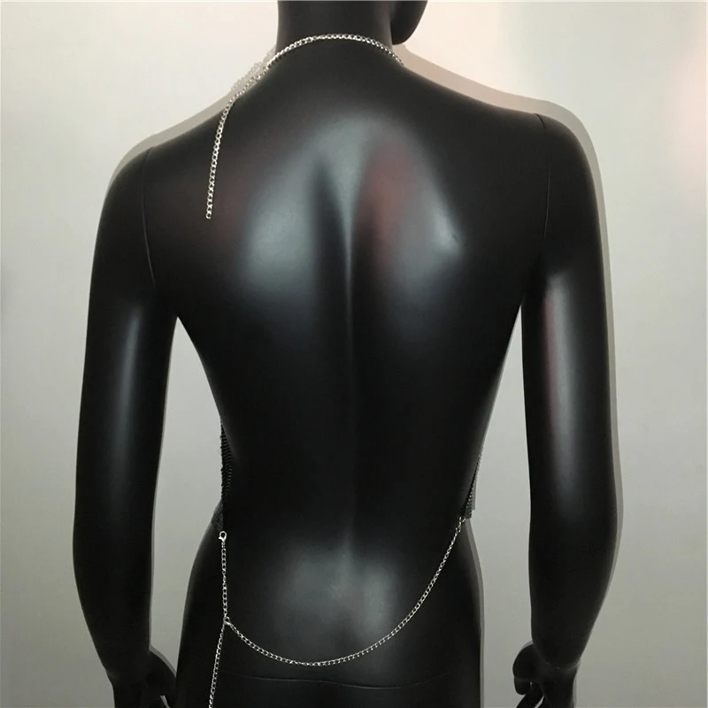 2021 Low Cut Sequins Cropped Top Camis Women Fashion Sexy Hollow Out Backless Celebrity Luxury Solid Short Party Tops Nightclub | Женская