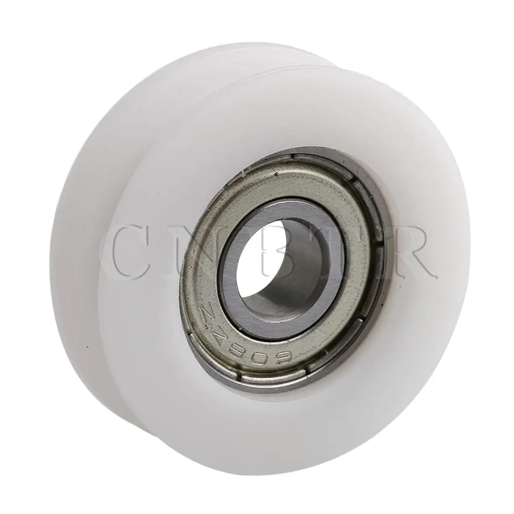 CNBTR 4 шт. U образный роликовый подшипник белый шкив 34x10 5 мм для мебели|Дверные