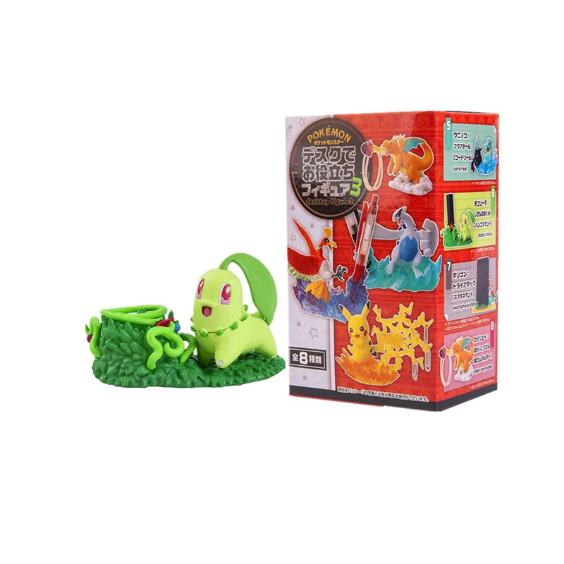 Покемон 8 видов стилей глухая коробка игрушки Пикачу аниме фигурки Dragonite Chikorita
