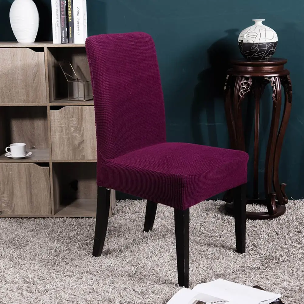 Фиолетовый сплошной стеганый 3D чехол для стула дивана Многофункциональный стул