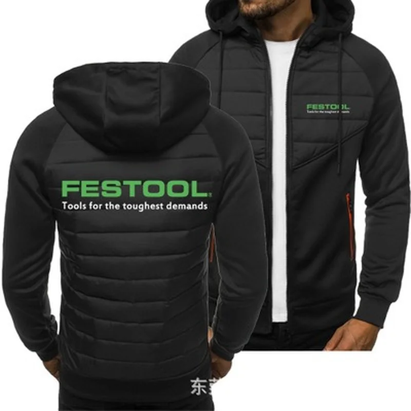 

2020 New Men Hoodies for Festool Tools Spring Autumn Jacket Casual Sweatshirt Long Sleeve Zipper Hoody