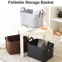 organizer bag felt portable basket cloth storage bag bedroom organizer bin car trunk basket gray