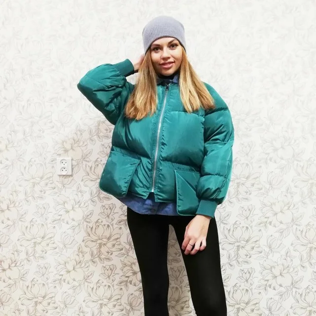 Korean Winter Fall Casual Womens Female Green Beige Black Denim Patchwork Padded Thick Coat Woman Fashion Parka Coats | Женская одежда