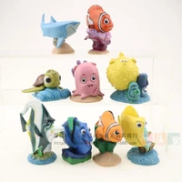 9 types seabed general mobilization doll ornaments clownfish nemos figure doll scene decoration model toys