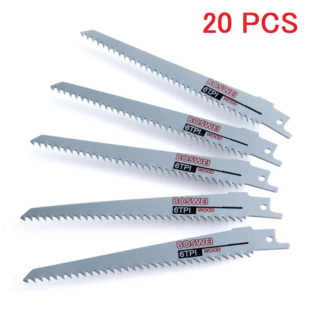 

20 Pcs Saw Blade Reciprocating Jigsaw Blade Cutter Head HCS S644D Sharp For Wood Metal Plastic Cutting Tools Accessories