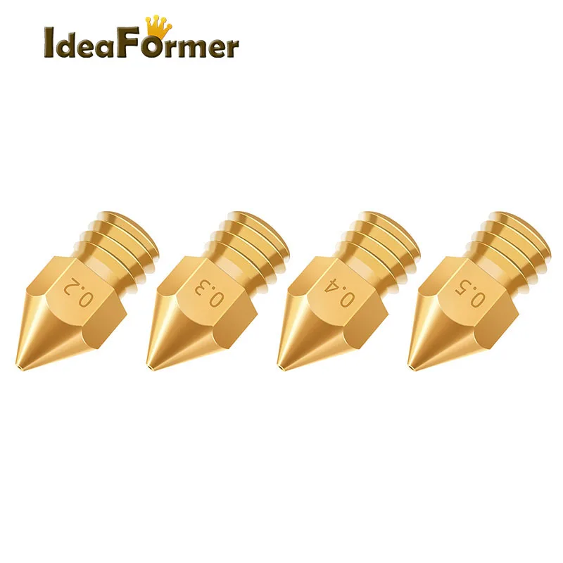 5 шт. MK7 MK8 сопла 0,2/0,3/0,4/0,5 мм M6 нить для 3D-принтеры Запчасти Makerbot экструдер печатающей головки Запчасти 1,75 мм 3,0 нити