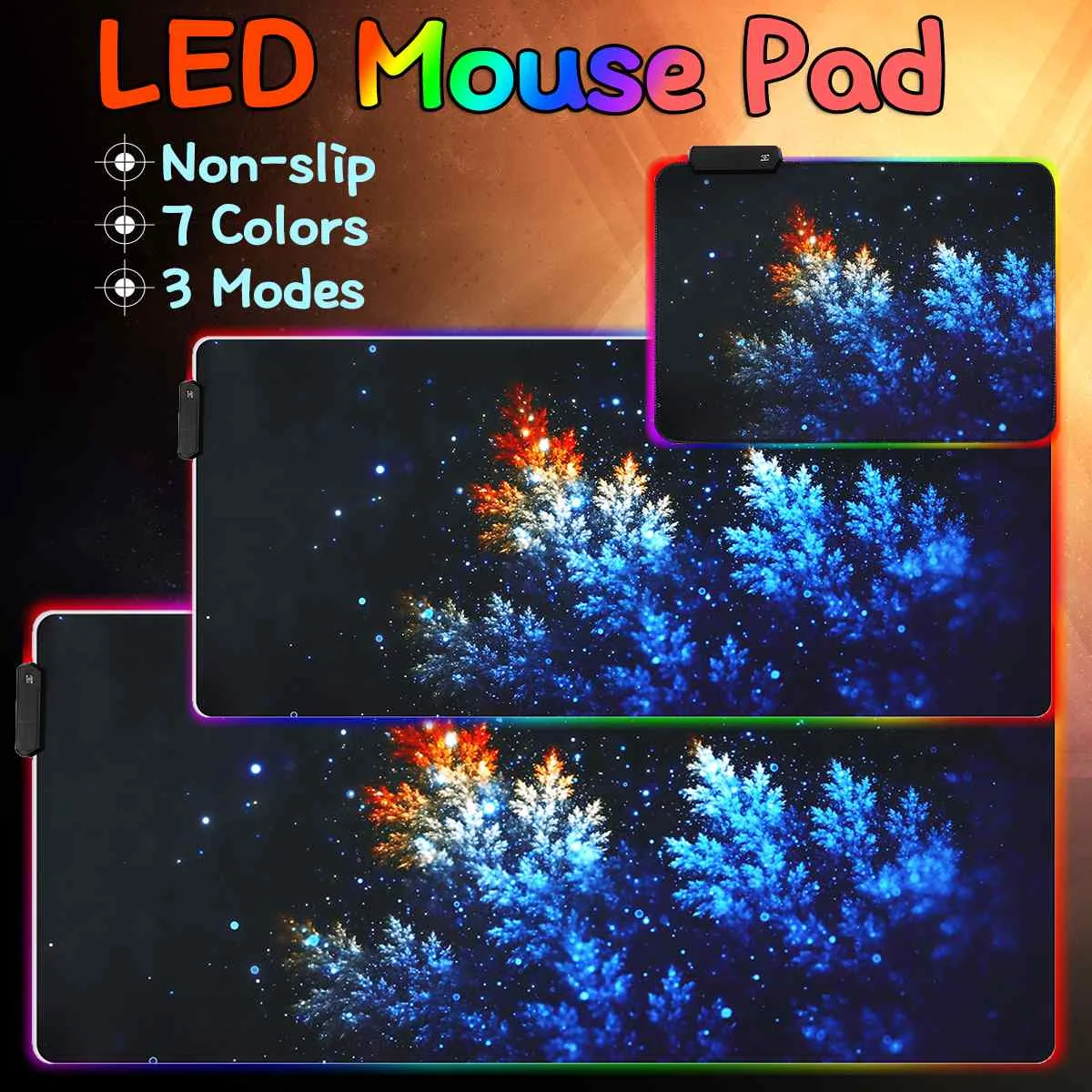 Игровой коврик для мыши светодиодный RGB большой геймерский коврик для мыши USB светодиодный подсветка Радужный компьютерный коврик резиновая клавиатура Настольный коврик