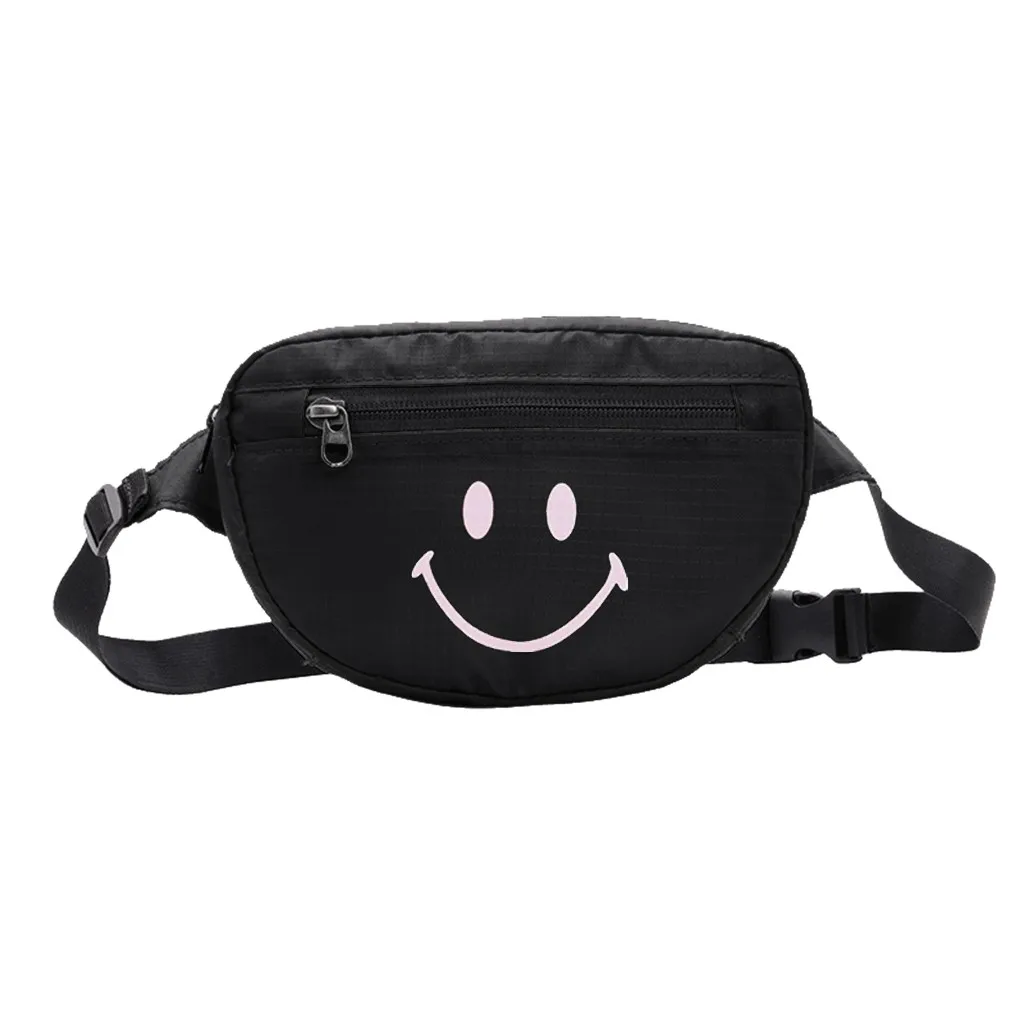 Детская нагрудная сумка-мессенджер с принтом смайлика для девочек | Багаж и сумки