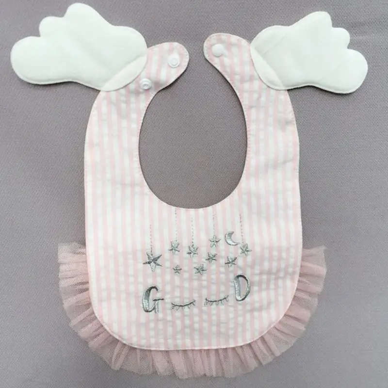 2 шт./компл. Детские Водонепроницаемые хлопковые нагрудники с вышивкой