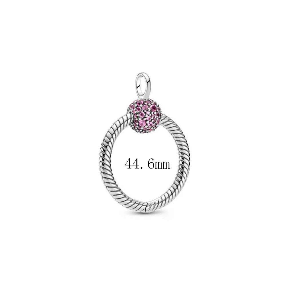 

2021 spring new round pink pendant suitable necklace for women's gift wholesale