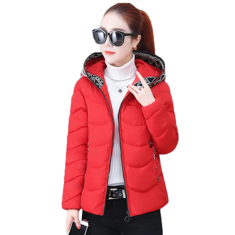 

2020 New Women's Parkas Autumn Winter Thicken Warm Hooded Outcoat Plus Size Women Cotton Padded Coat Wadded Jacket 3XL Y487
