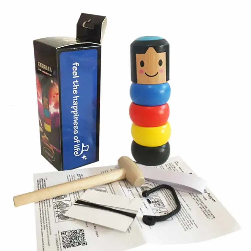 Небьющийся деревянный человек волшебная игрушка волшебный трюк магический