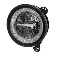 high quality 2021 dot round led 9inch diamond headlight 60w 12v led headlights projector amber signal for jeep wrangler jl