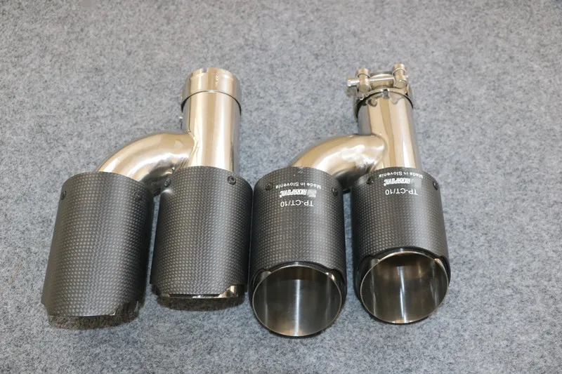 1 пара(левая+ правая) ''H'' Тип Dual Auto akrapovic выхлопная Насадка+ Углеродные выхлопные трубы универсальный глушитель