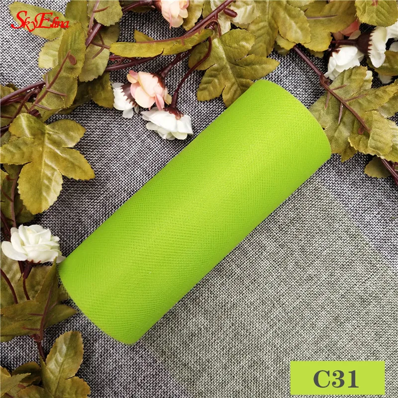 C31 15 см* 22 м Тюль органза рулон ткани украшения дома свадебные украшения сценический фон реквизит декор 5zSH759 - Цвет: C31