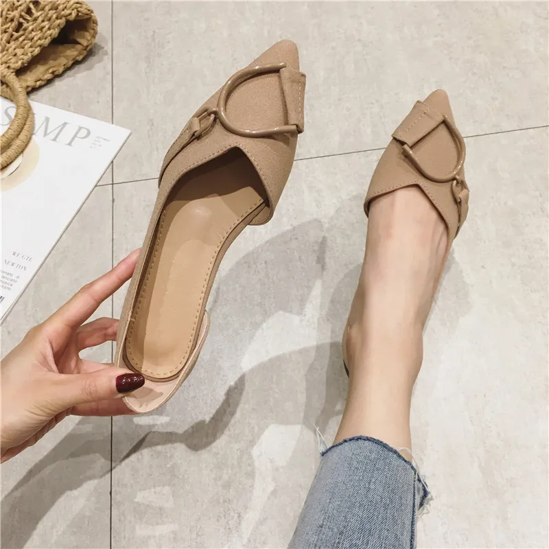 Туфли женские с острым носком дышащие удобные на мягкой подошве искусственная