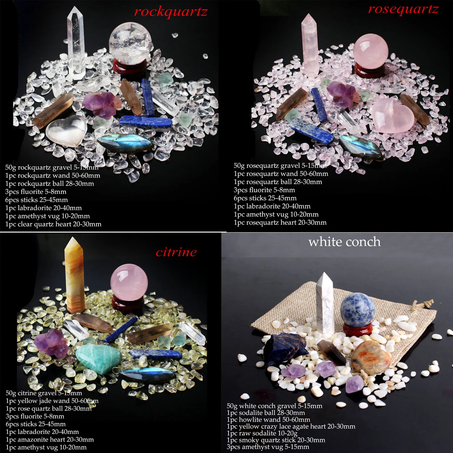 1 набор много смешанных природных кристаллов обелиск шариковая палочка сердце