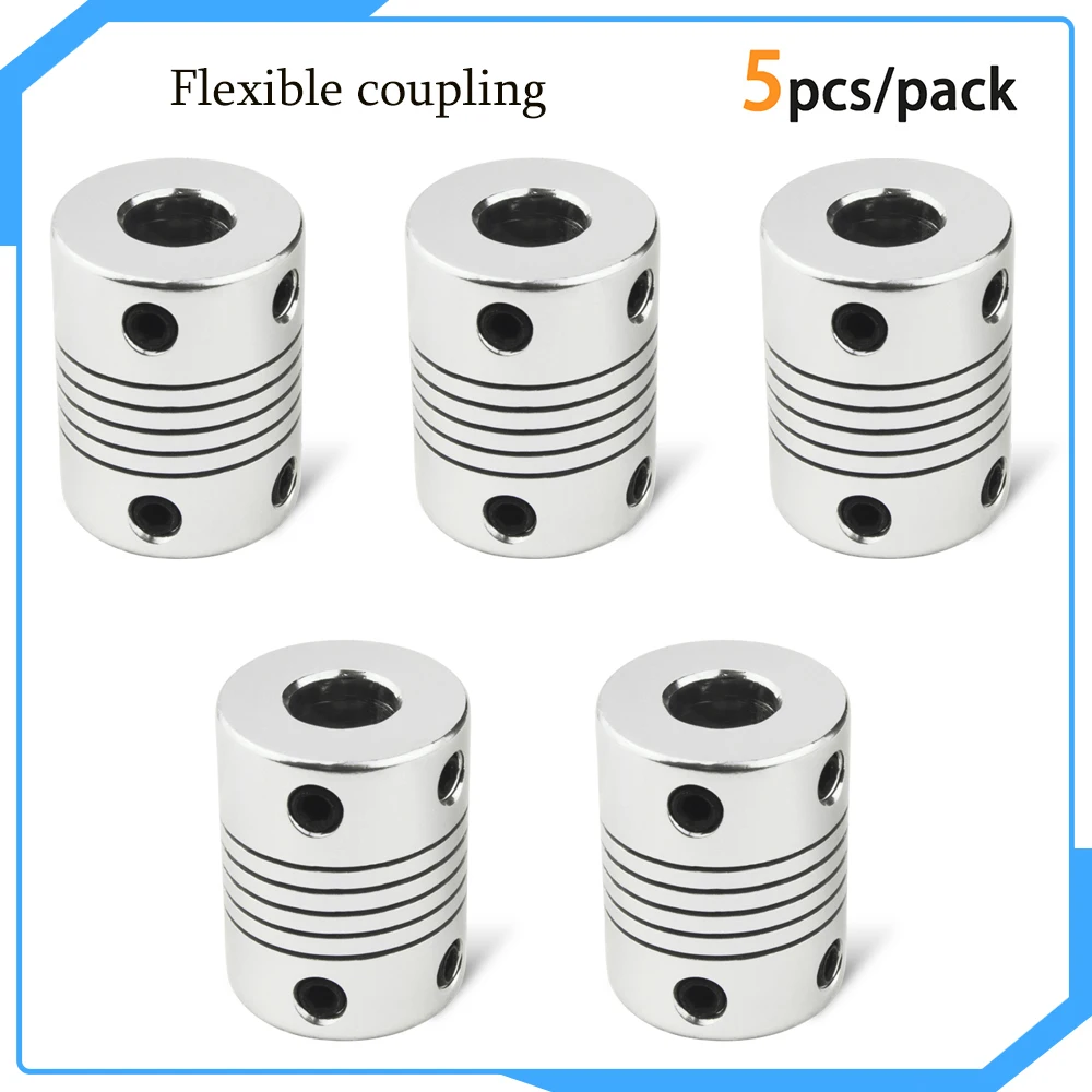 5 шт. Гибкая алюминиевая муфта для шагового двигателя с ЧПУ от мм до 8 внешний