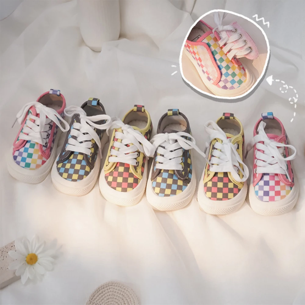 

Boys Sneakers Children Shoes Spring Autumn Kids Checkered Stylish Fashion Girls Casual Sneakers Toddler Non skid Shoes 2021