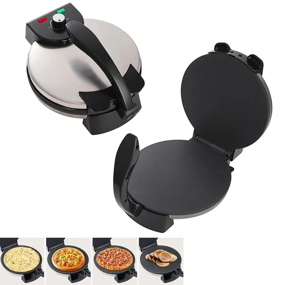 

220V 2000W Kitchen Electric Roti Crepe Maker Paratha Chapati Flat Bread Pizza Tortilla Maker Cooking Tools Appliance Bakeware