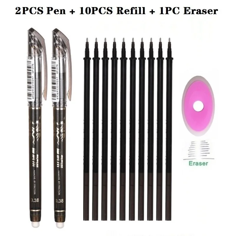 Стираемая ручка Набор моющихся ручек черные голубые чернила гелевая для письма