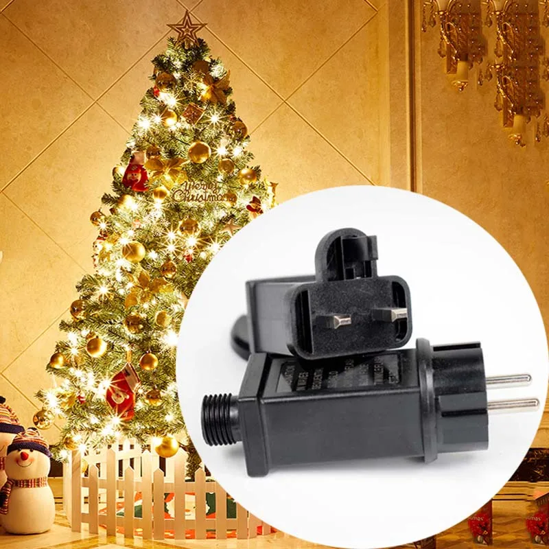Adaptador de Luz Led à Prova Dágua Ip44 31v 6w eu Corda de Luz de Natal Dimmer Modos Sempre Liga Pisca Soquetes elétricos