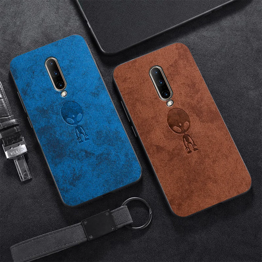 

Fabric Cloth Skin Soft Case For Oneplus 8 7 Case Luxury TPU Phone Cover For Oneplus8 7T 7 t 6T One Plus Nord Cases Housing Shell