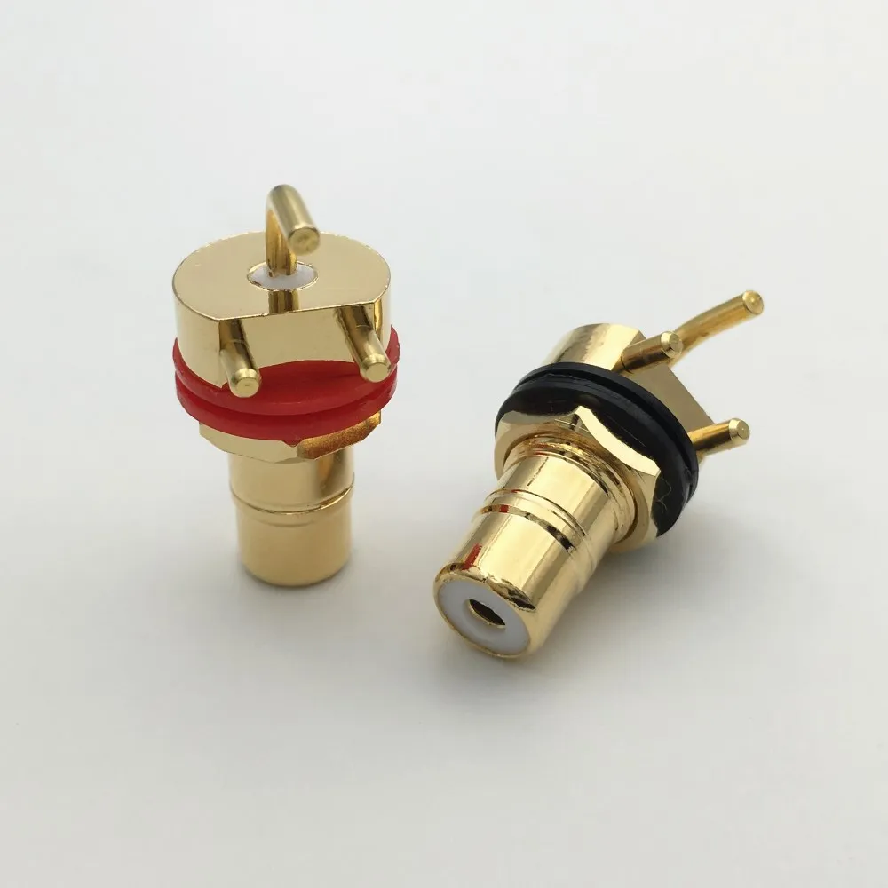 2 шт. высококачественный медный RCA гнездовой разъем терминал аудио 3Pin печатная