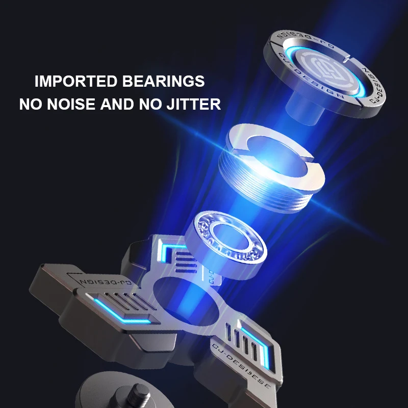 Fidget Spinners Luminous Metal Alloy Hand Spinner Mute Bearing Noctilucent Gyro Stress Relief Toy for Adults and Children enlarge