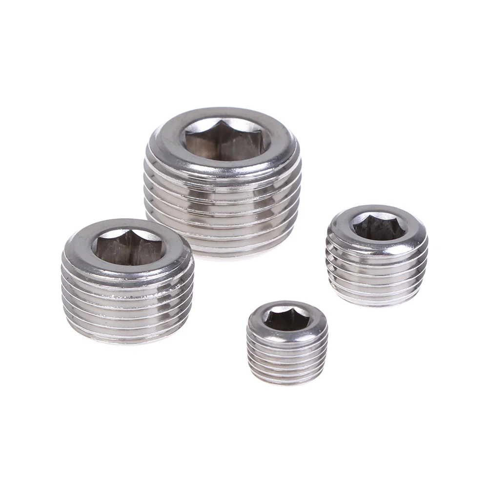 

1pc NPT Male SS304 Stainless Steel Countersunk End Plug Internal Hex Head Socket Pipe Fitting