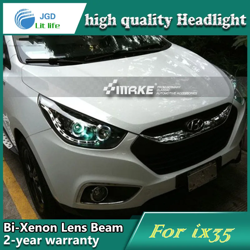 Автомобильный Стайлинг чехол для Hyundai ix35 2010-2013 светодиодные фары DRL Объектив