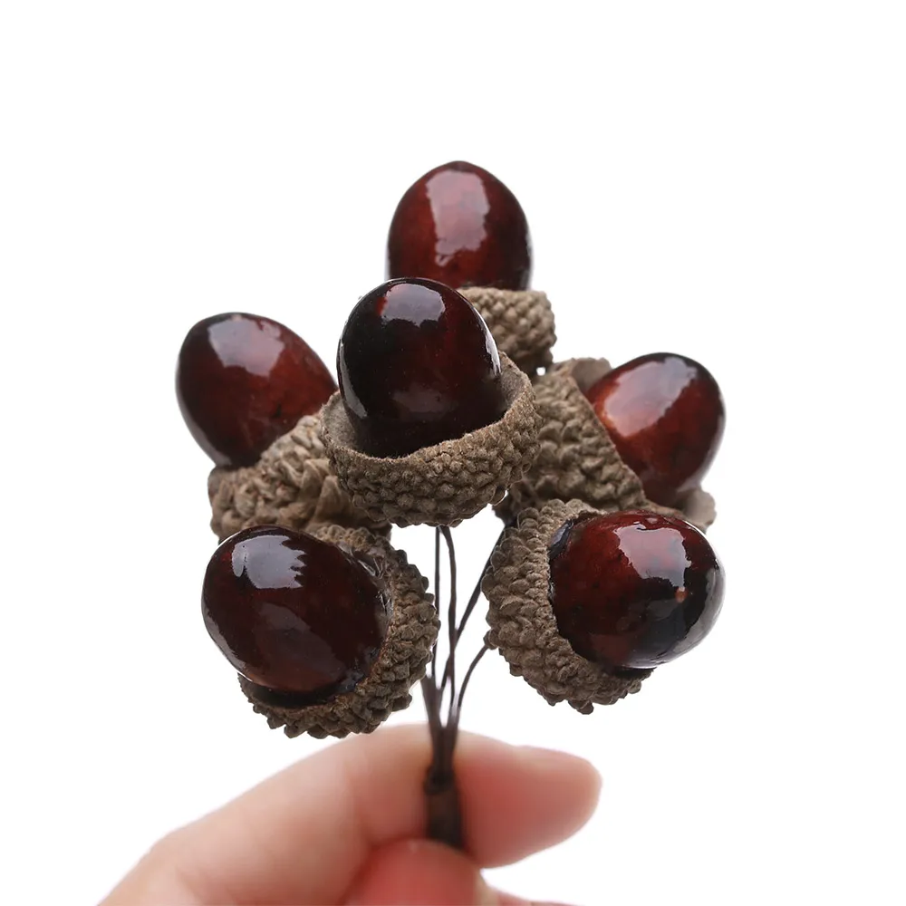 Искусственный цветок ручной работы букет сосновых орехов для рукоделия венок