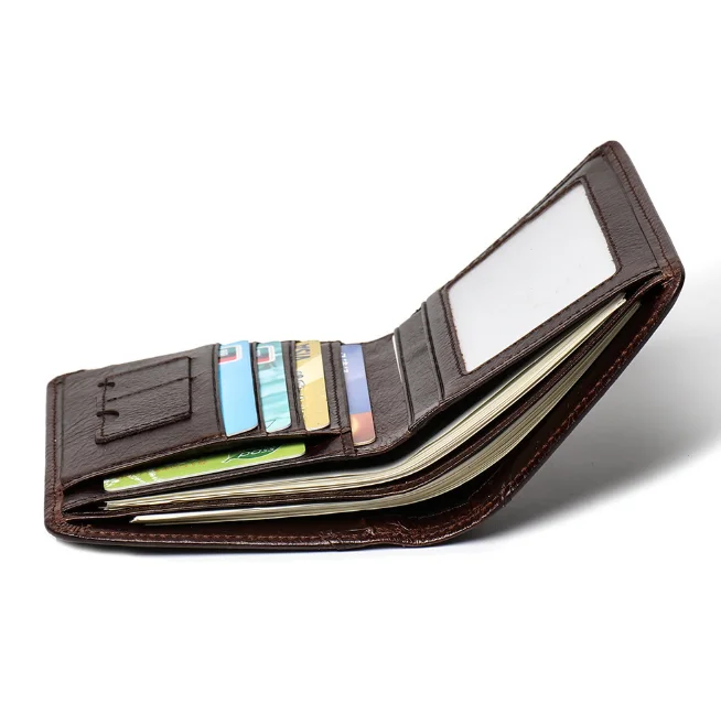 Explosion oil wax leather short wallet anti-magnetic beauty money clip card package first layer | Багаж и сумки