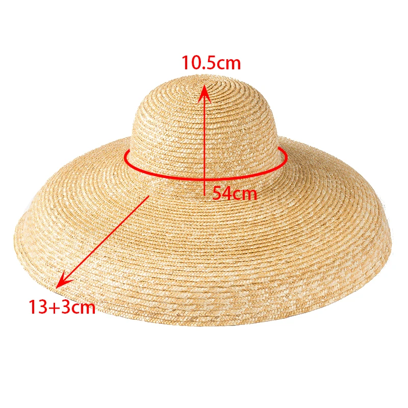Шляпа Солнцезащитная женская Соломенная с большими полями в стиле ретро - купить