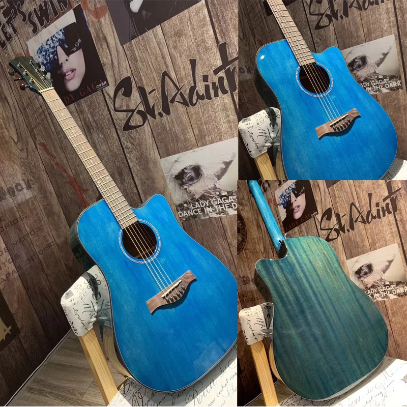 

41 дюйм, светильник ровая гитара, легкая фанера, деревянная гитара, музыкальный инструмент