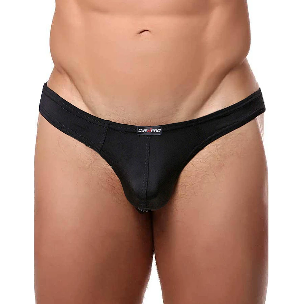 Мужские трусы бикини с низкой талией черные однотонные слипы сексуальное нижнее