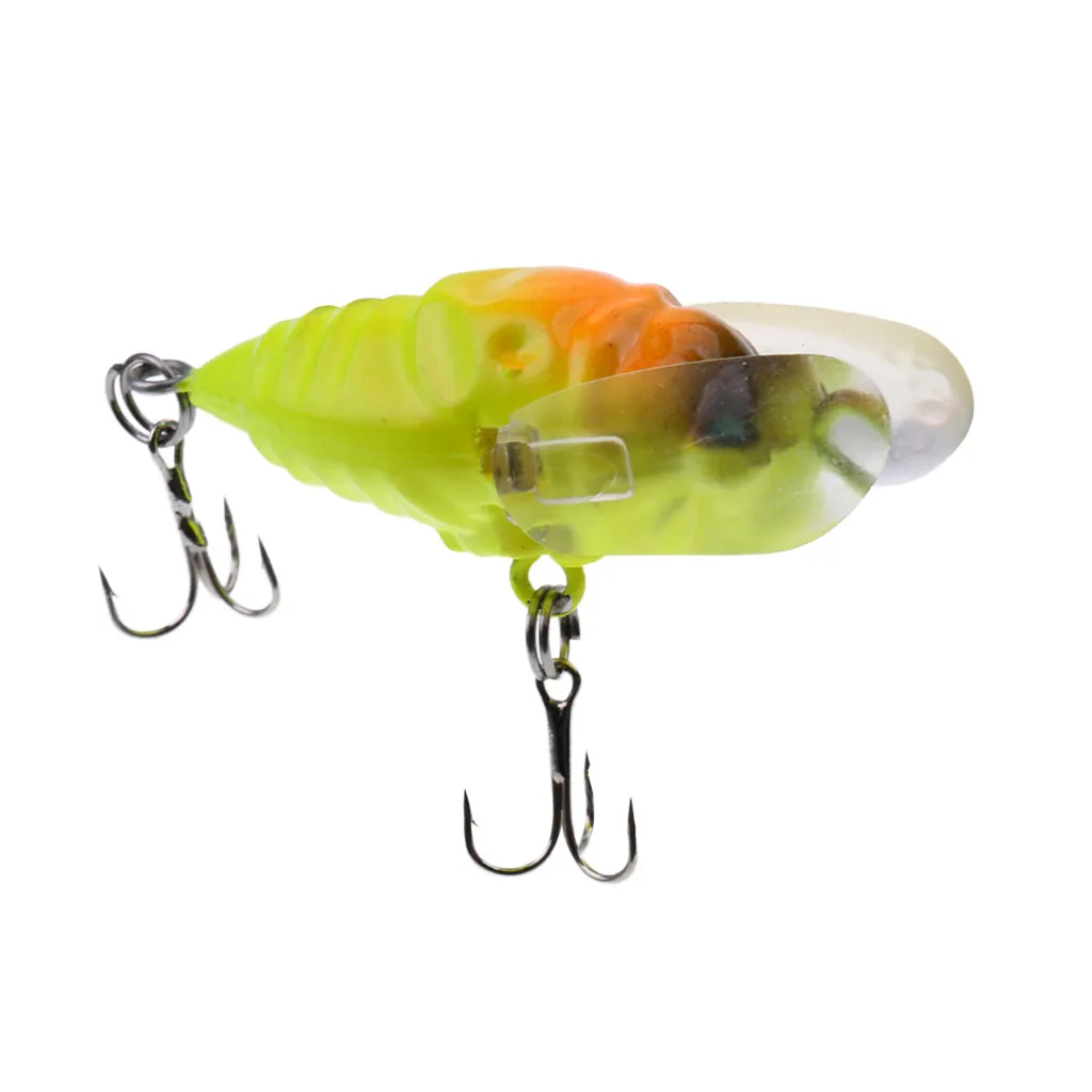 

Cicada Bass Bait 5cm-1.97"/6.5g-0.23oz Crank Fishing Lure 3D Eyes Hard Bait