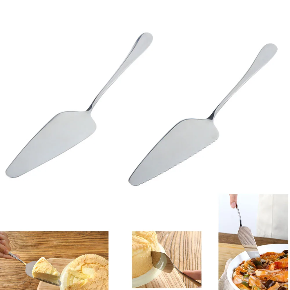 

1Pcs Cake Shovel Knife Pie Pizza Cheese Server Stainless Steel Cake Divider Serrated Knives Kitchen Baking Tools Pastry Spatulas