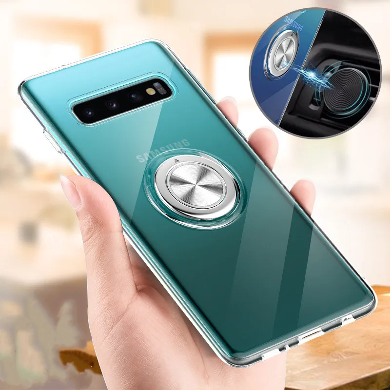 Чехол для Samsung Galaxy S10 S9 S8 Plus Note 9 8 S10e S21 S20 Ultra 20 10 мягкий силиконовый чехол с кольцом